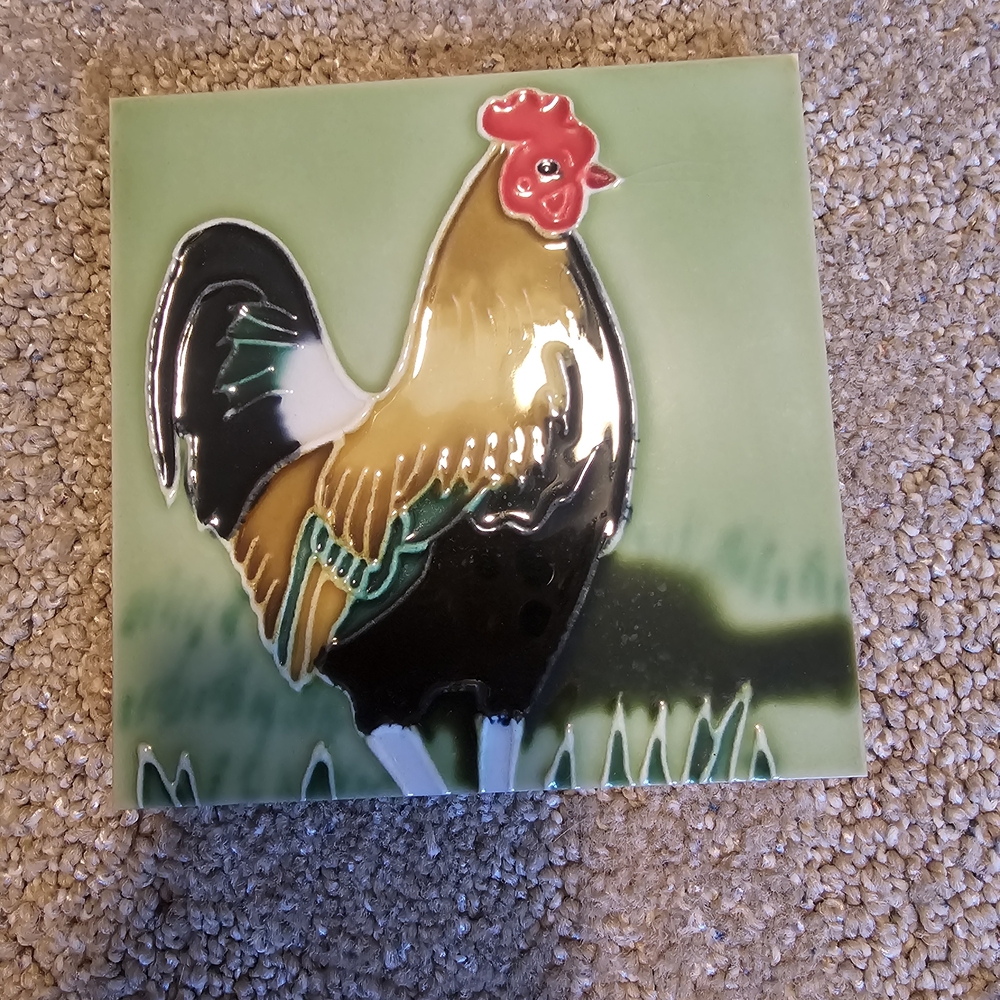 Colorful Rooster Ceramic Tile